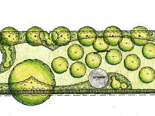 Ontwerpplan Lange Smalle Tuin